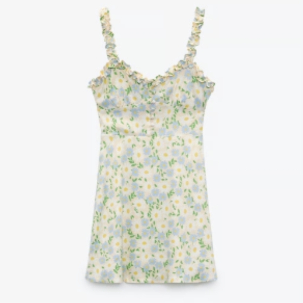 Zara Floral Print Cottagecore Mini Dress
